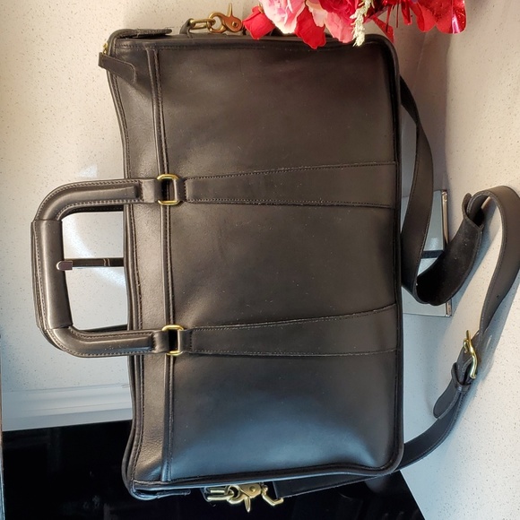 USA 🇺🇸 Vintage COACH Briefcase/Messenger  leather bag  (Unisex) - Picture 2 of 10